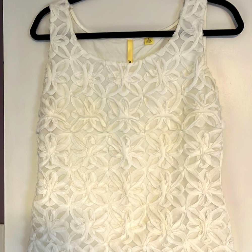 White top floral design